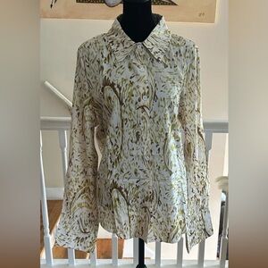 Elegant Abstract Print Women's Top